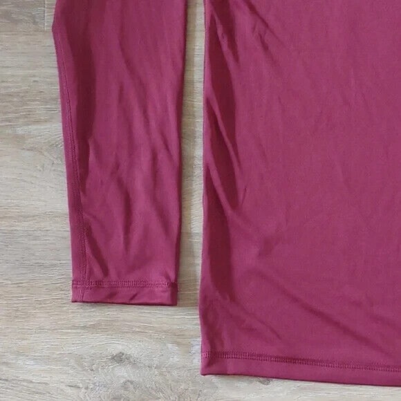 NEW All in Motion UPF 50+Maroon Red Long Sleeve <Push The Limit> Graphic T-Shirt - Picture 7 of 8